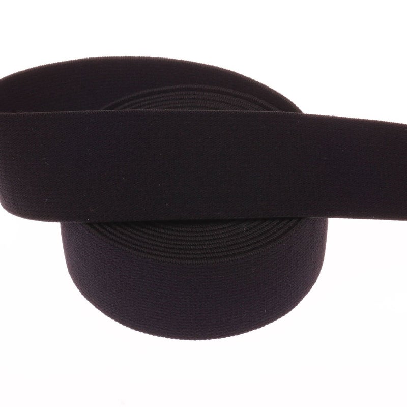 Cotowin 1 1/4 inch Black Plush Elastic Soft Comfortable Sewing Elastic - 3 Yards - Image 2